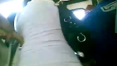 Amazing booty in cock-squeezing trousers