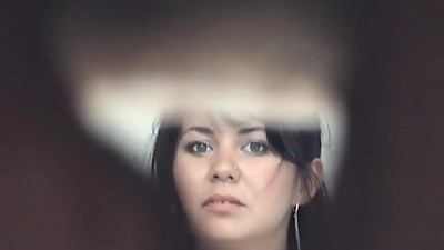Slender babe with round puss is pissing