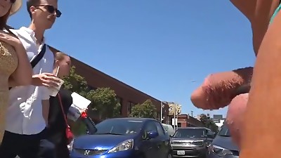 Dick out street flash