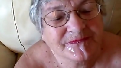 Amazing Homemade video with Grannies, Facial scenes