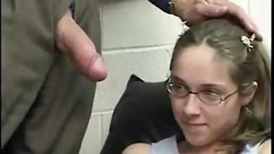 Shy nerdy teen and teacher therapy