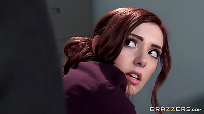 Redhead Doll Riding A Massive Dick Hardcore In The Office
