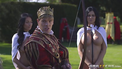 Anissa and Jasmine are happy to let the King explore their depths